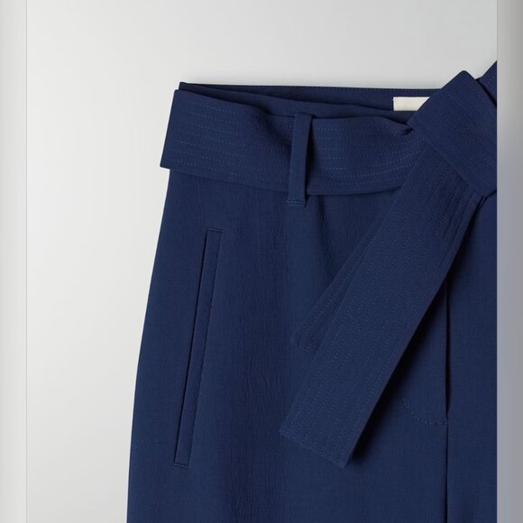 Aritzia Blue High-Waisted Trousers - Picture 5 of 8